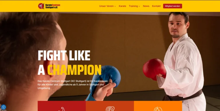 Screenshot der neuen kc-stuttgart.de Website
